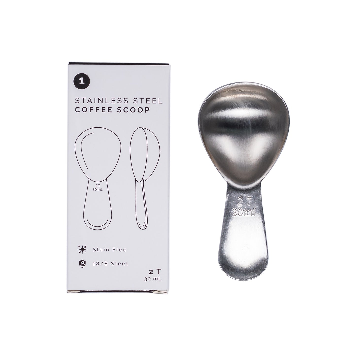 STAINLESS STEEL COFFEE SCOOP